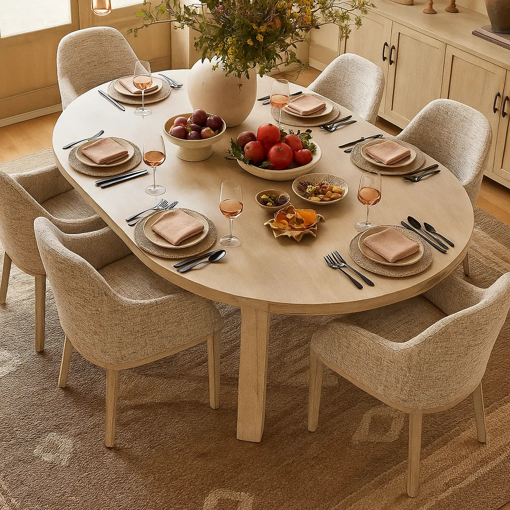 Oatmeal Grain WX8008 - 08 | Snug fit Dining Chair with armrest Slipcover