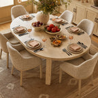 Oatmeal Grain WX8008 - 08 | Snug fit Dining Chair with armrest Slipcover