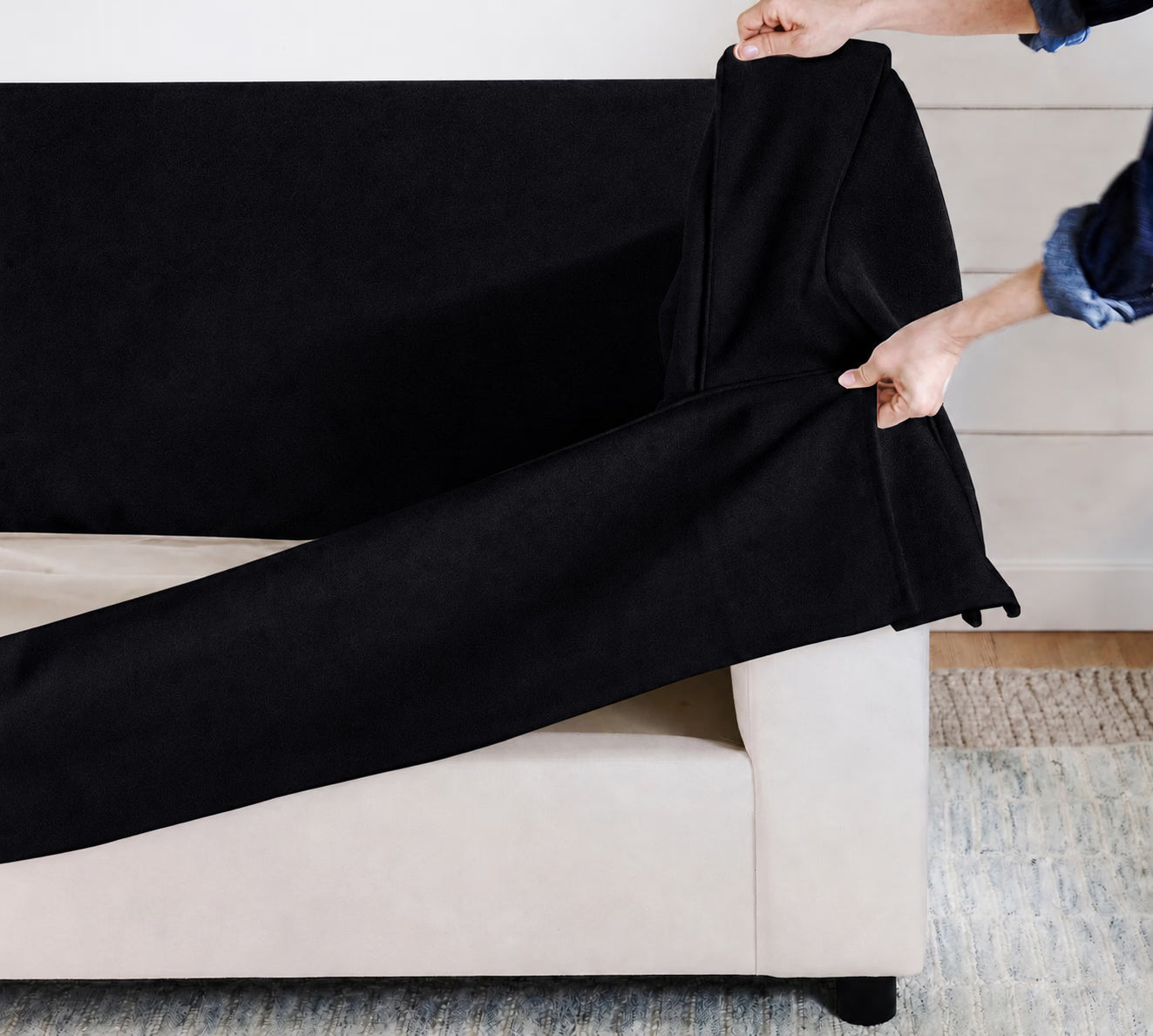 Obsidian Matte Luna-19 custom sofa slipcover