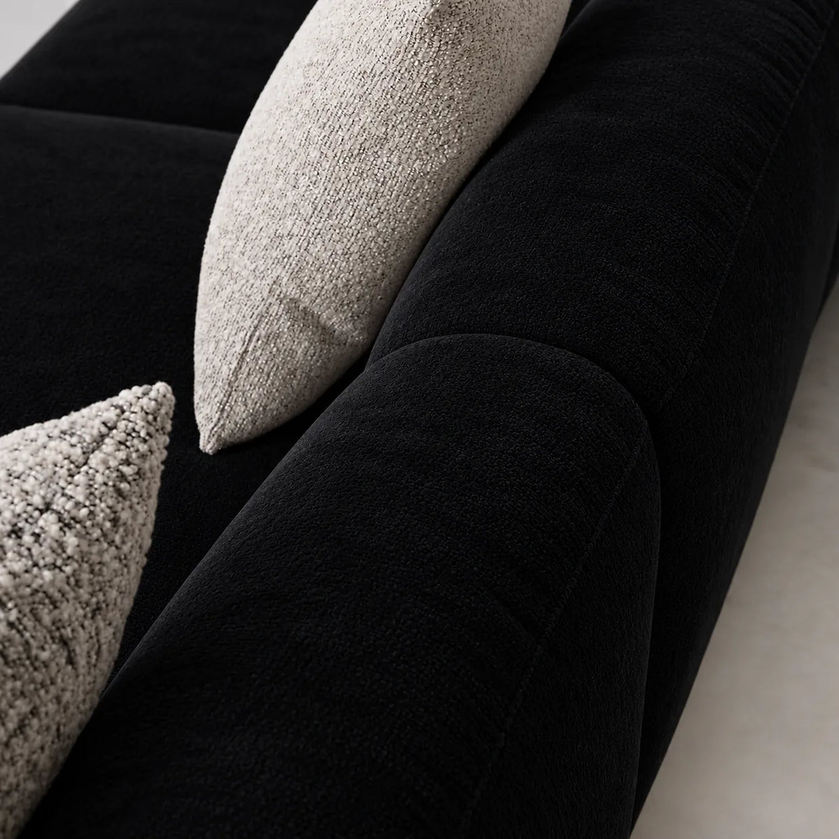 Custom Sofa Slipcover — Luna · Obsidian Matte