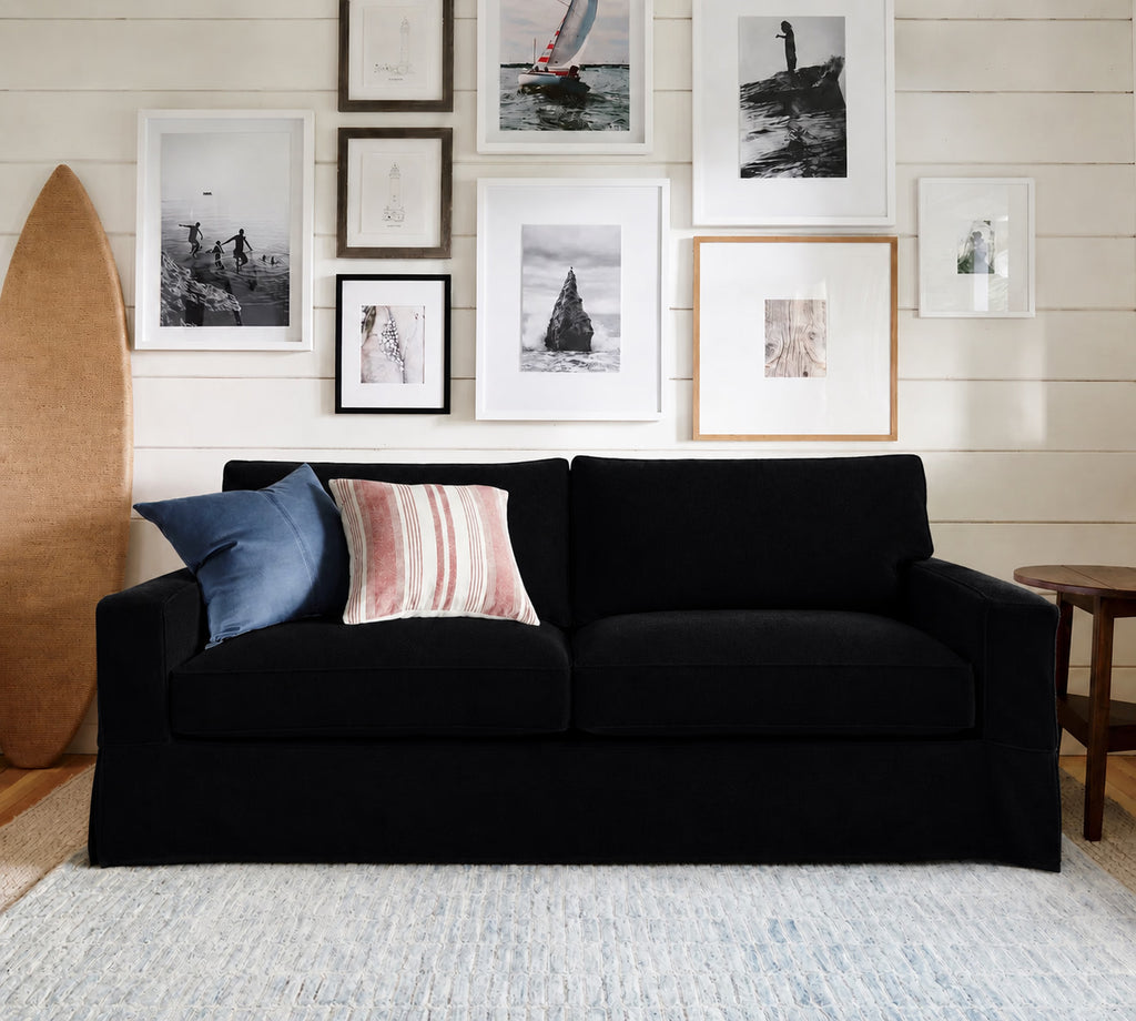 Obsidian Matte Luna-19 custom sofa slipcover