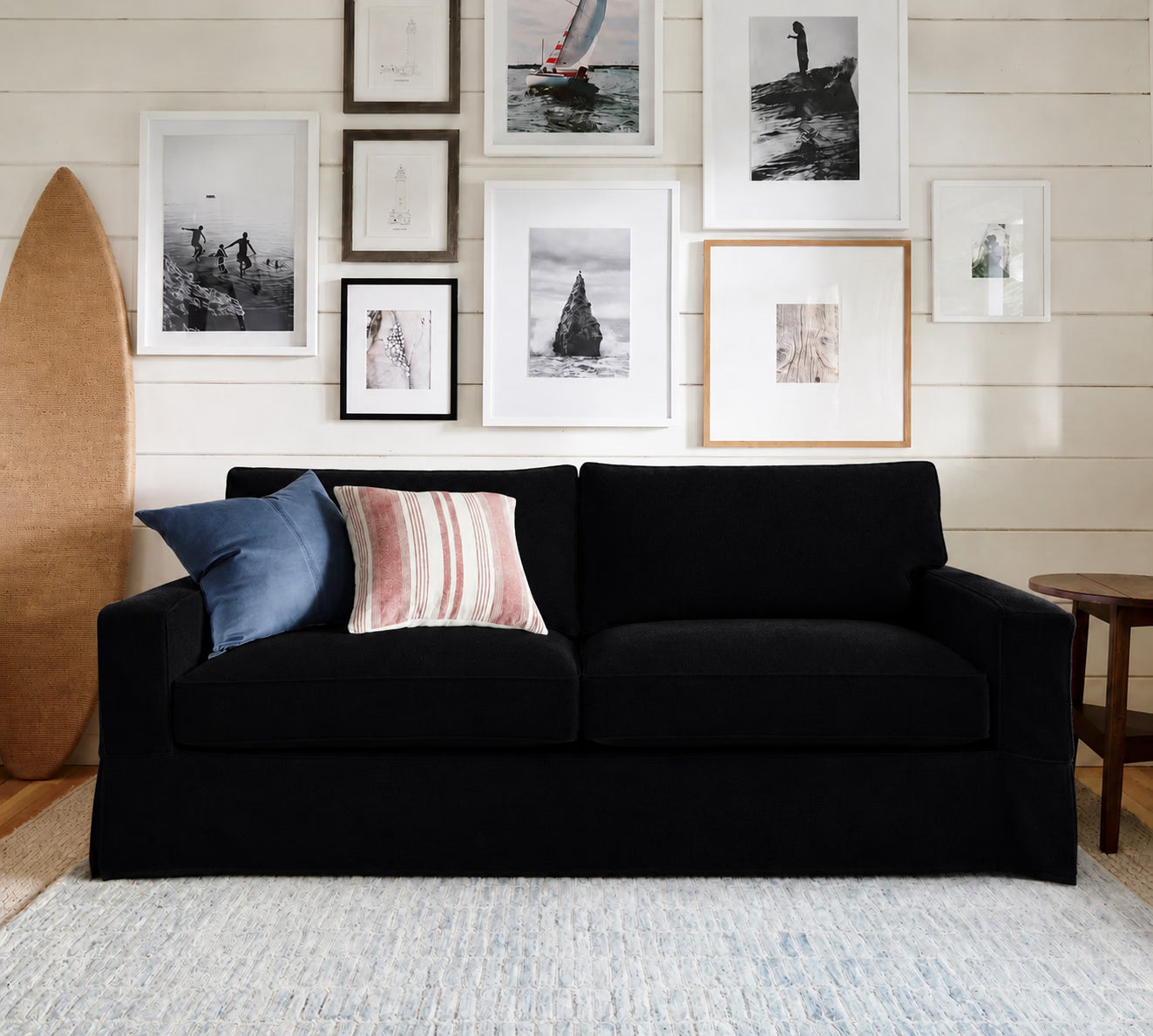 Obsidian Matte Luna-19 custom sofa slipcover