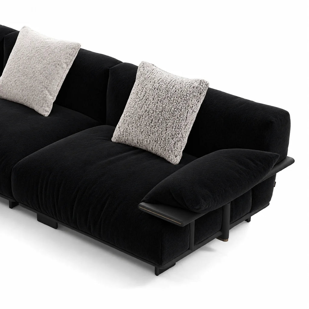 Custom Sofa Slipcover — Luna · Obsidian Matte