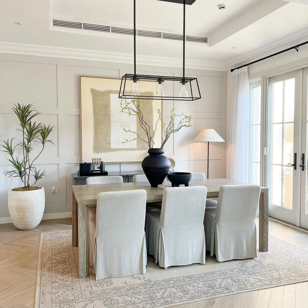 Off-white WB PBV2042 - 02 | Long-Skirt Dining Chair Slipcover