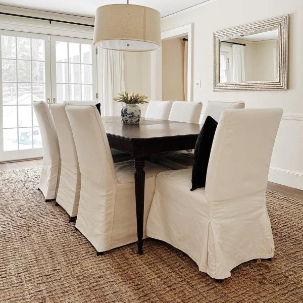 Off-white WB PBV2042 - 02 | Long-Skirt Dining Chair Slipcover