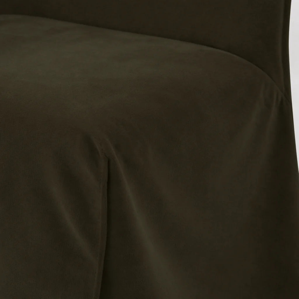 Olive Brown WB PBV2042 - 09 | Long-Skirt Dining Chair Slipcover