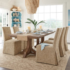 Olive Sprout WX8008 - 03 | Long-Skirt Dining Chair Slipcover