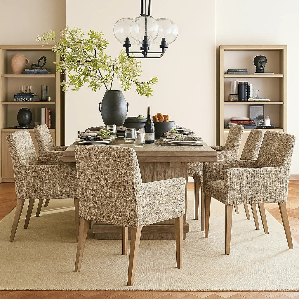 Olive Sprout WX8008 - 03 | Snug fit Dining Chair with armrest Slipcover