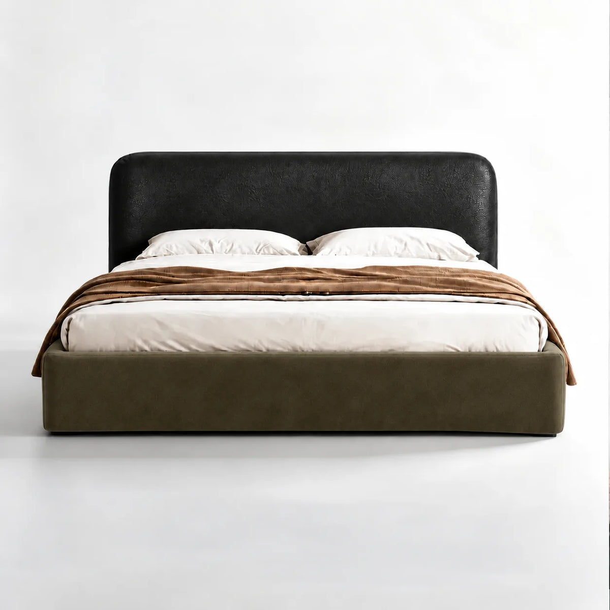 Olive · Stretch-Fit Bed Frame Cover