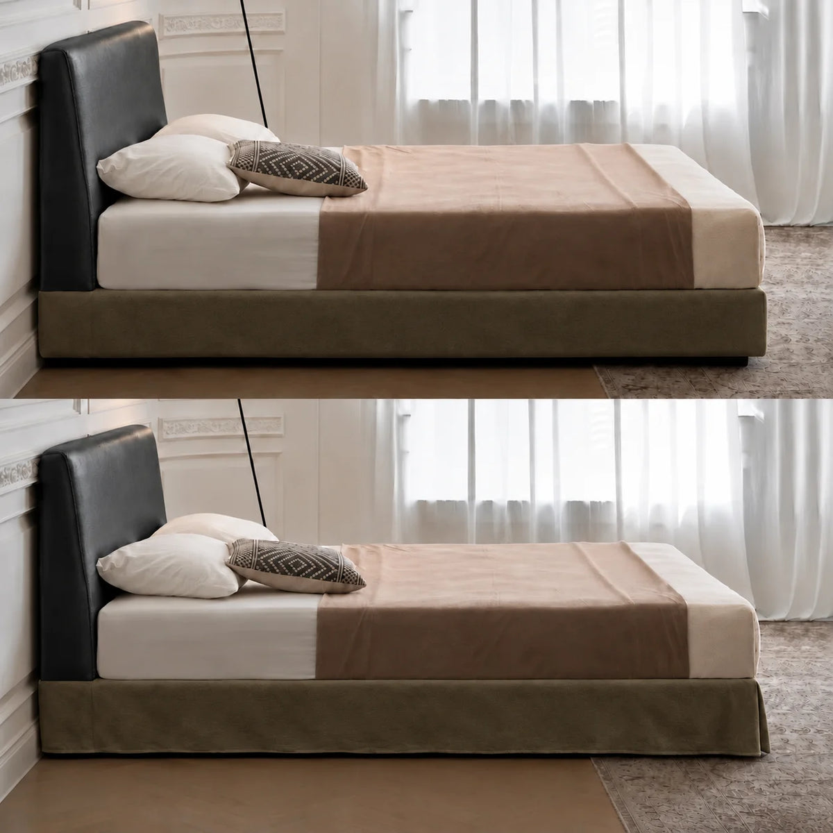 Olive · Stretch-Fit Bed Frame Cover