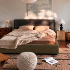 Olive · Stretch-Fit Bed Frame Cover
