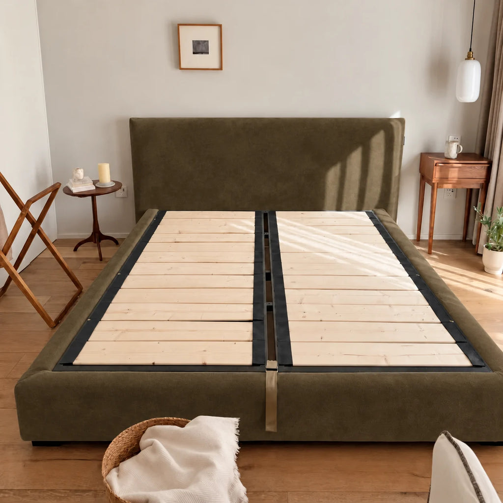 Olive · Stretch-Fit Bed Frame Cover