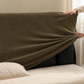 Olive · Stretch-Fit Bed Headboard Cover