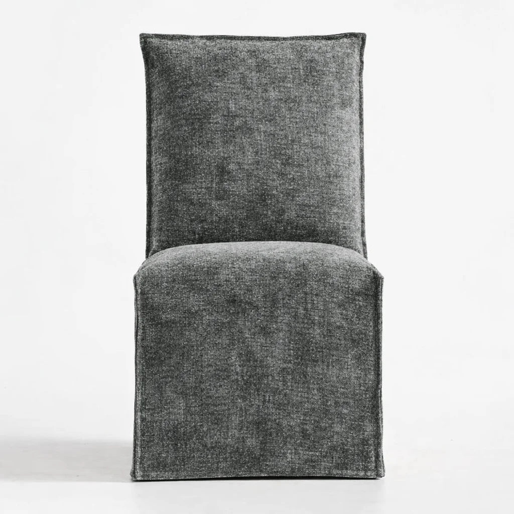 Platinum Drift WX23006 - 03 | Long-Skirt Dining Chair Slipcover