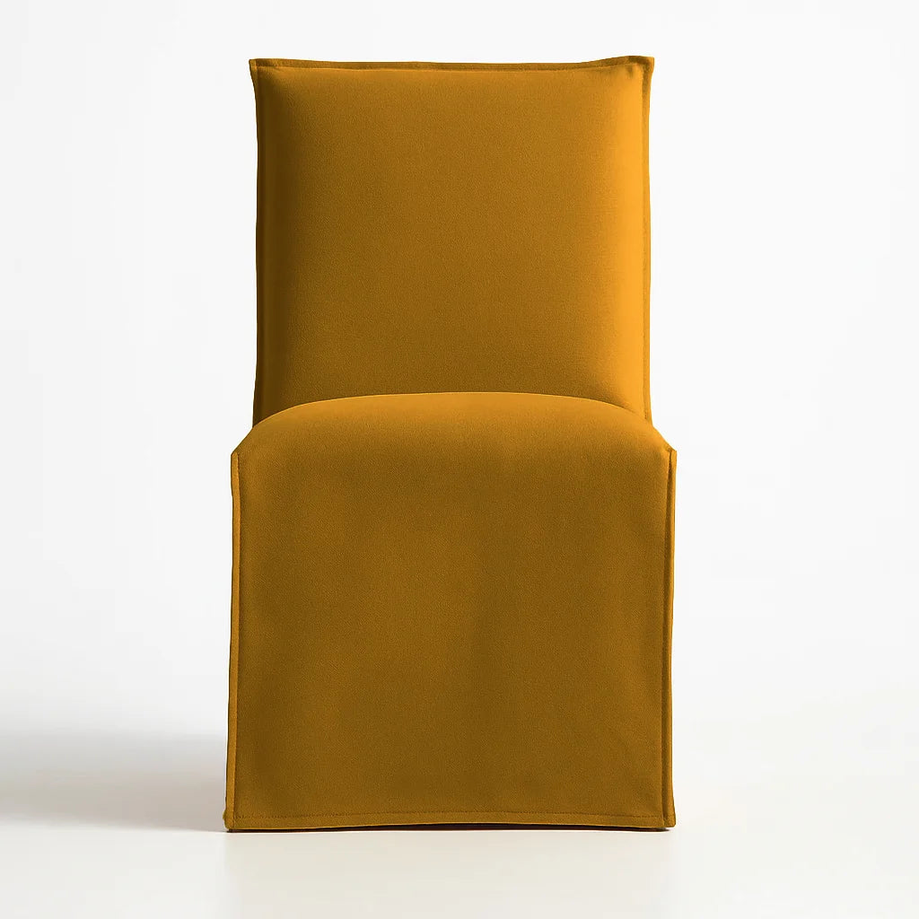 Pumpkin-colored WB PBV2042 - 31 | Long-Skirt Dining Chair Slipcover