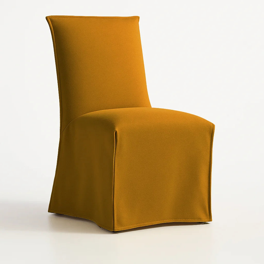 Pumpkin-colored WB PBV2042 - 31 | Long-Skirt Dining Chair Slipcover