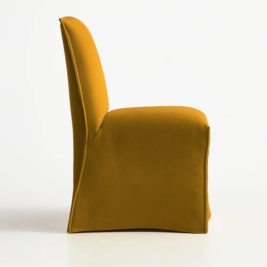 Pumpkin-colored WB PBV2042 - 31 | Long-Skirt Dining Chair Slipcover