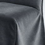 Rain Gray WB PBV2042 - 17 | Long-Skirt Dining Chair Slipcover