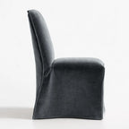 Rain Gray WB PBV2042 - 17 | Long-Skirt Dining Chair Slipcover