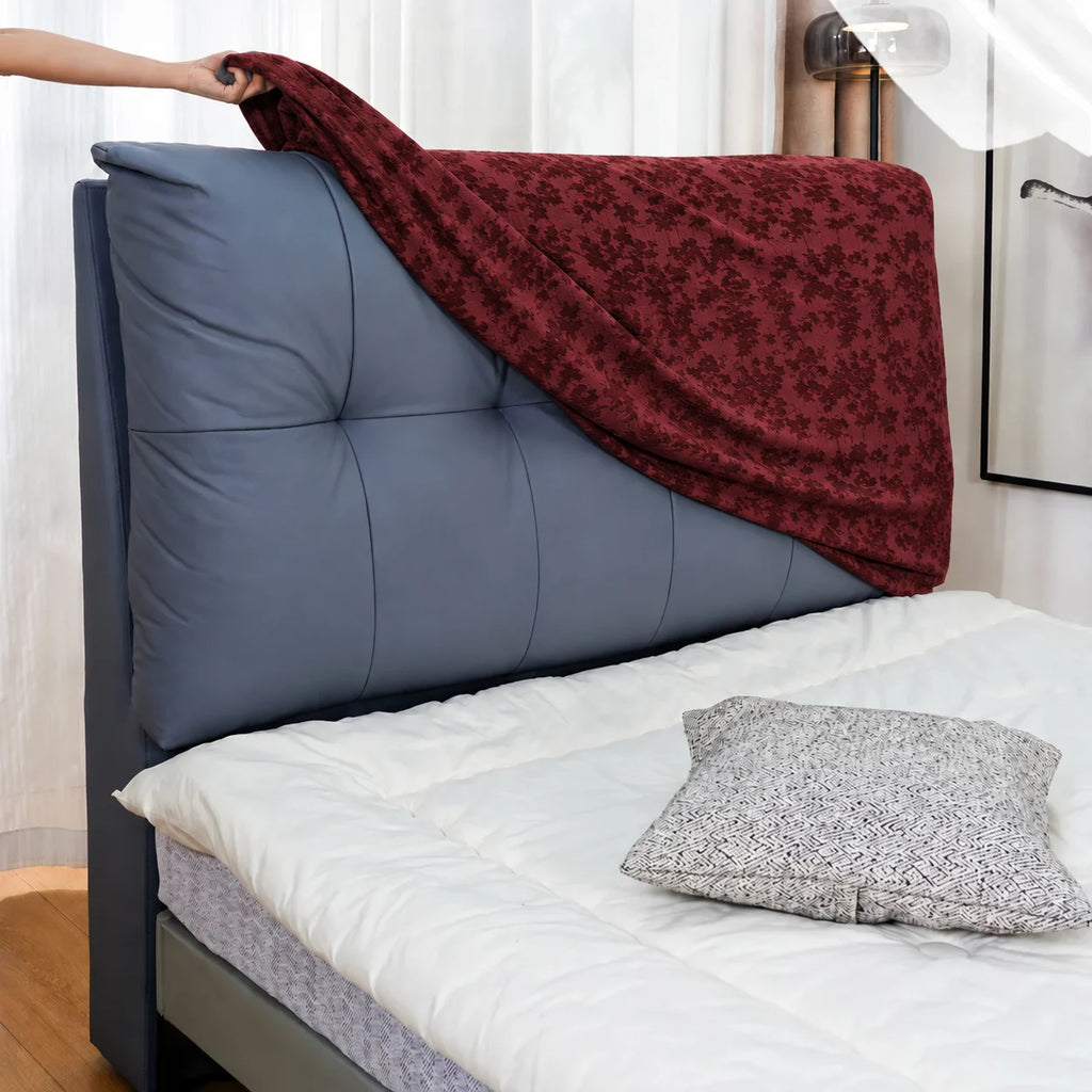 Red Glaze · Stretch-Fit Bed Headboard Cover