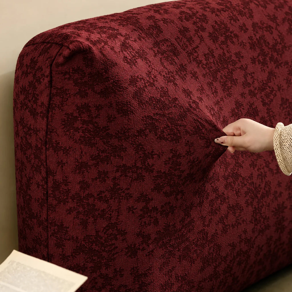 Red Glaze · Stretch-Fit Bed Headboard Cover
