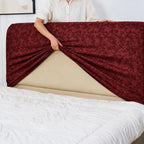 Red Glaze · Stretch-Fit Bed Headboard Cover