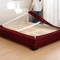 Red Glaze · Stretch-Fit Inset Bed Frame Cover · Elastic Bands + Back Elastic