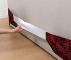 Red Glaze · Stretch-Fit Inset Bed Frame Cover · Elastic Bands + Back Elastic