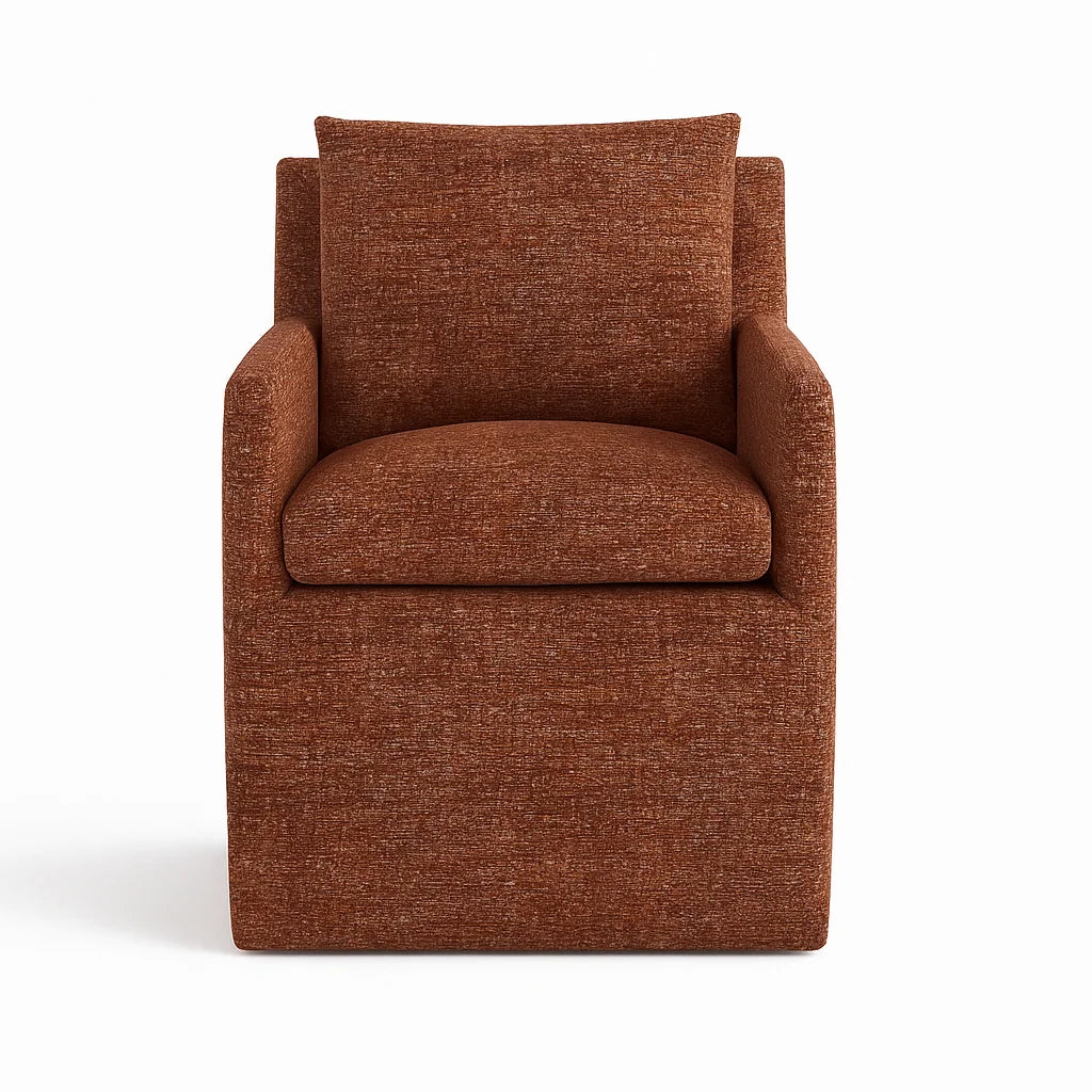 Rouge WX8008 - 11 | Long-Skirt Dining Chair with armrest Slipcover