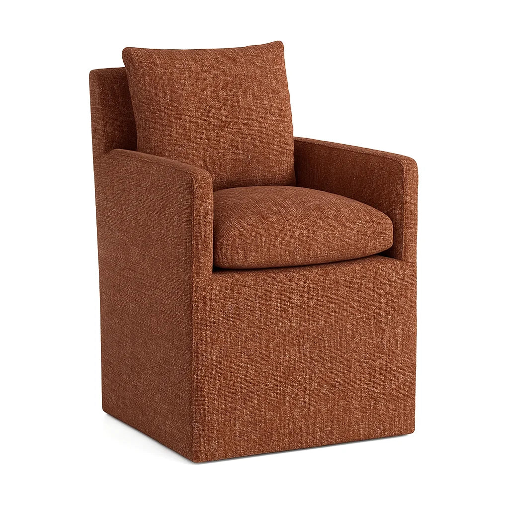 Rouge WX8008 - 11 | Long-Skirt Dining Chair with armrest Slipcover