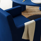 Royal Blue WB PBV2042 - 46 | Long-Skirt Dining Chair with armrest Slipcover