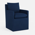 Royal Blue WB PBV2042 - 46 | Long-Skirt Dining Chair with armrest Slipcover