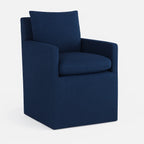 Royal Blue WB PBV2042 - 46 | Long-Skirt Dining Chair with armrest Slipcover