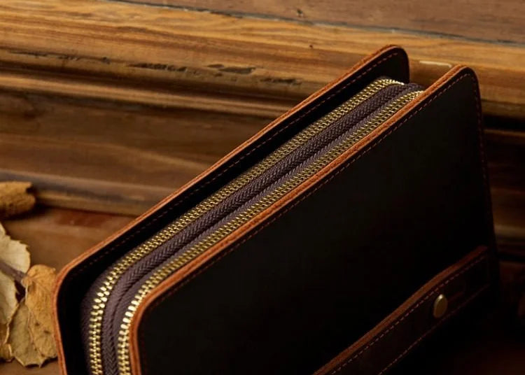 Rugēre Patina Double Zip Wristlet