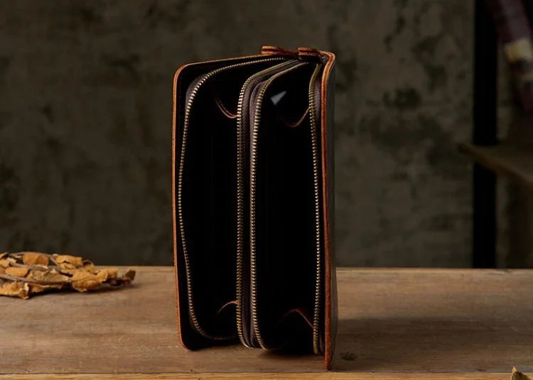 Rugēre Patina Double Zip Wristlet