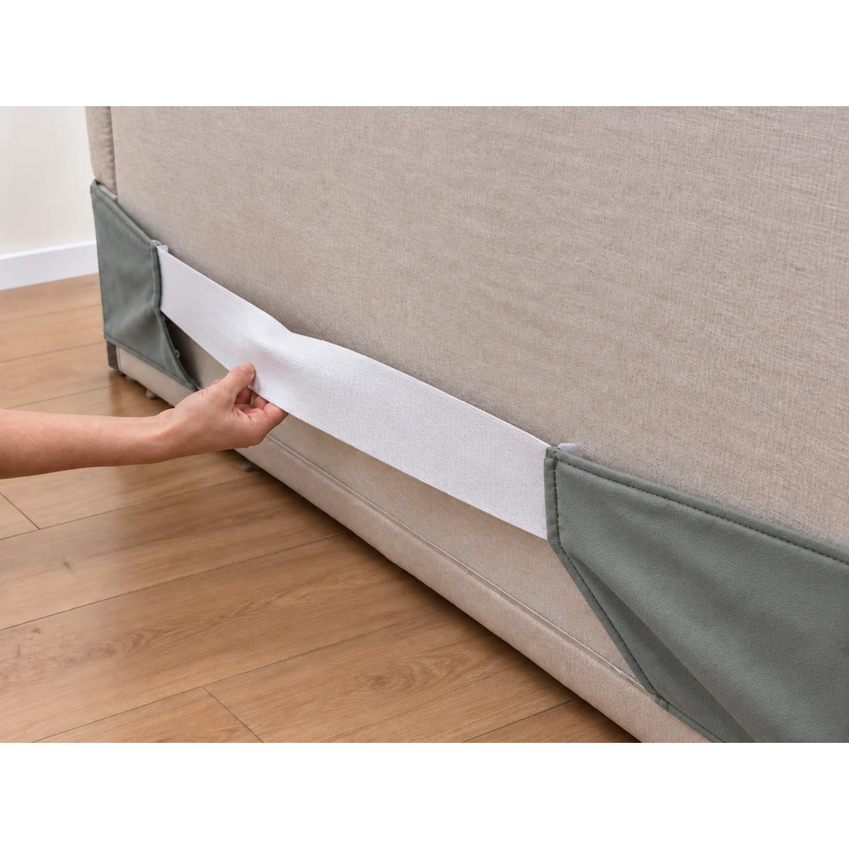 Sage Green · Stretch-Fit Bed Frame Cover