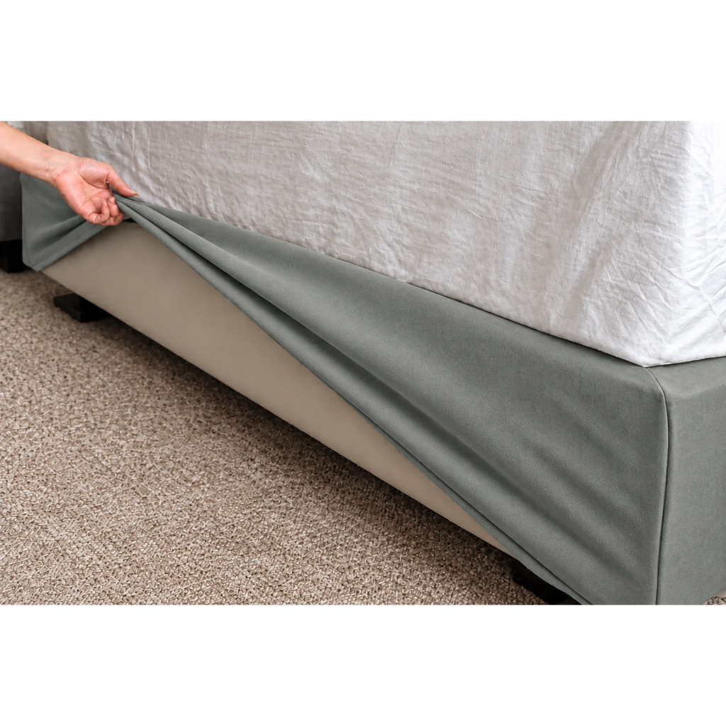 Sage Green · Stretch-Fit Bed Frame Cover