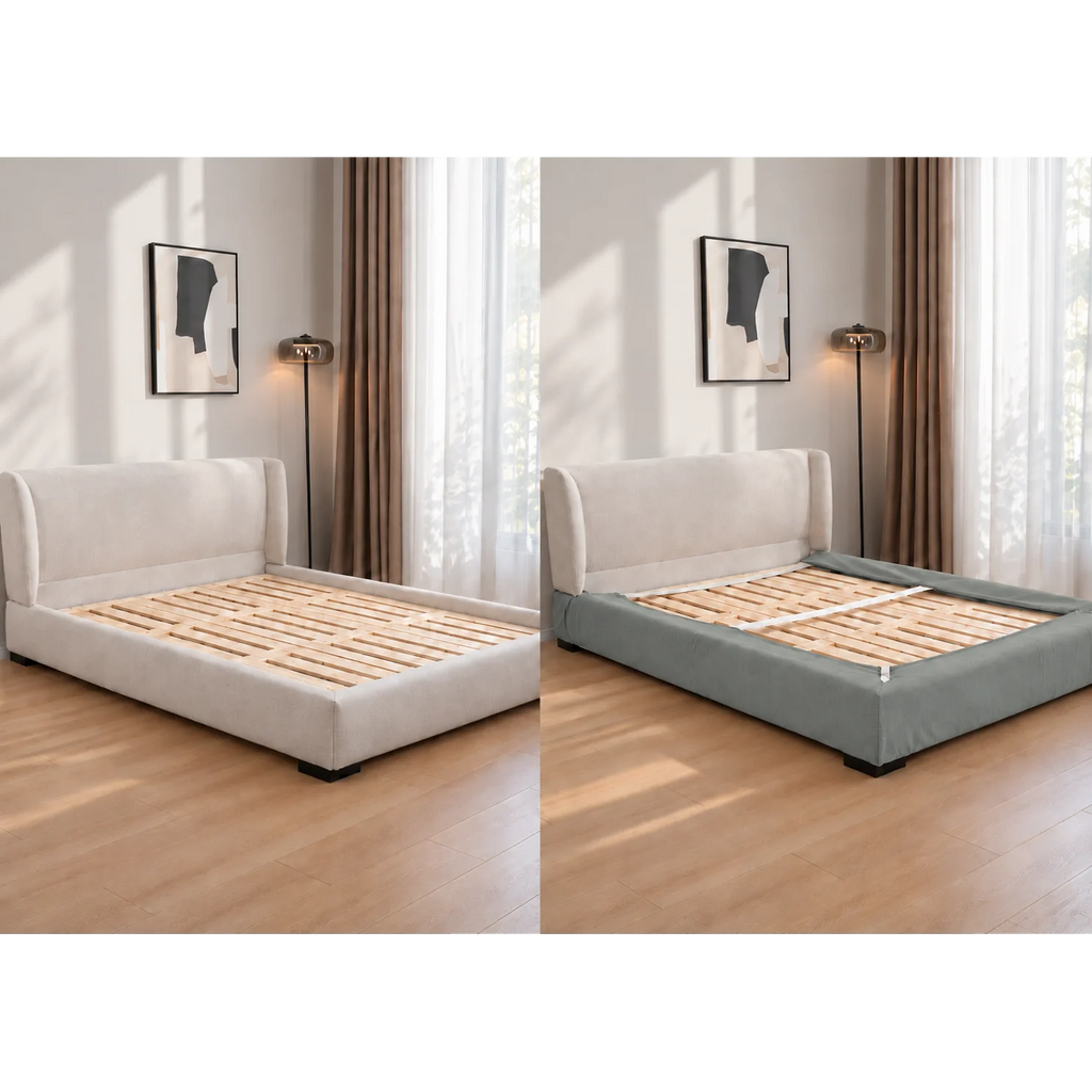 Sage Green · Stretch-Fit Bed Frame Cover