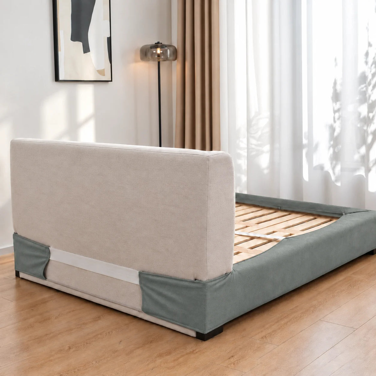 Sage Green · Stretch-Fit Bed Frame Cover