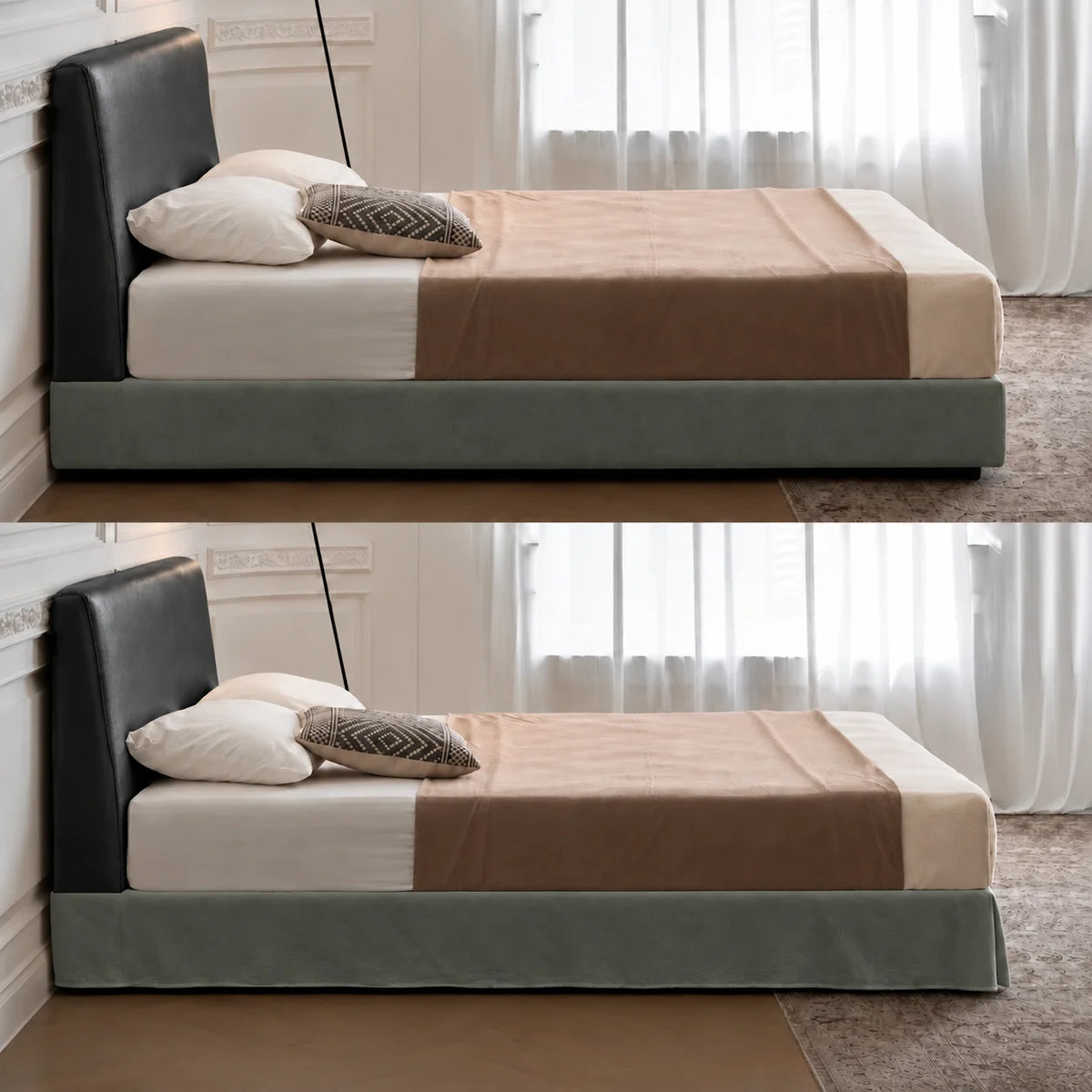 Sage Green · Stretch-Fit Bed Frame Cover