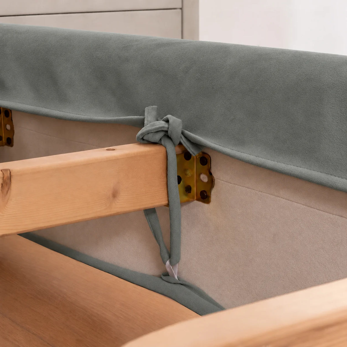 Sage Green · Stretch-Fit Bed Frame Cover