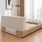 Sand Beige · Stretch-Fit Bed Frame Cover