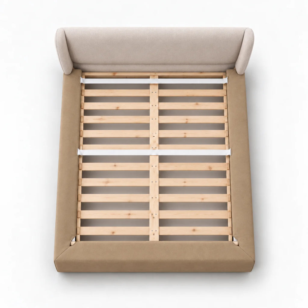 Sand Beige · Stretch-Fit Bed Frame Cover