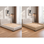 Sand Beige · Stretch-Fit Bed Frame Cover