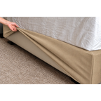 Sand Beige · Stretch-Fit Bed Frame Cover