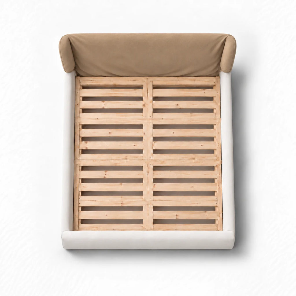 Sand Beige · Stretch-Fit Bed Headboard Cover