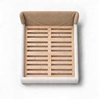 Sand Beige · Stretch-Fit Bed Headboard Cover