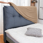 Sand Beige · Stretch-Fit Bed Headboard Cover