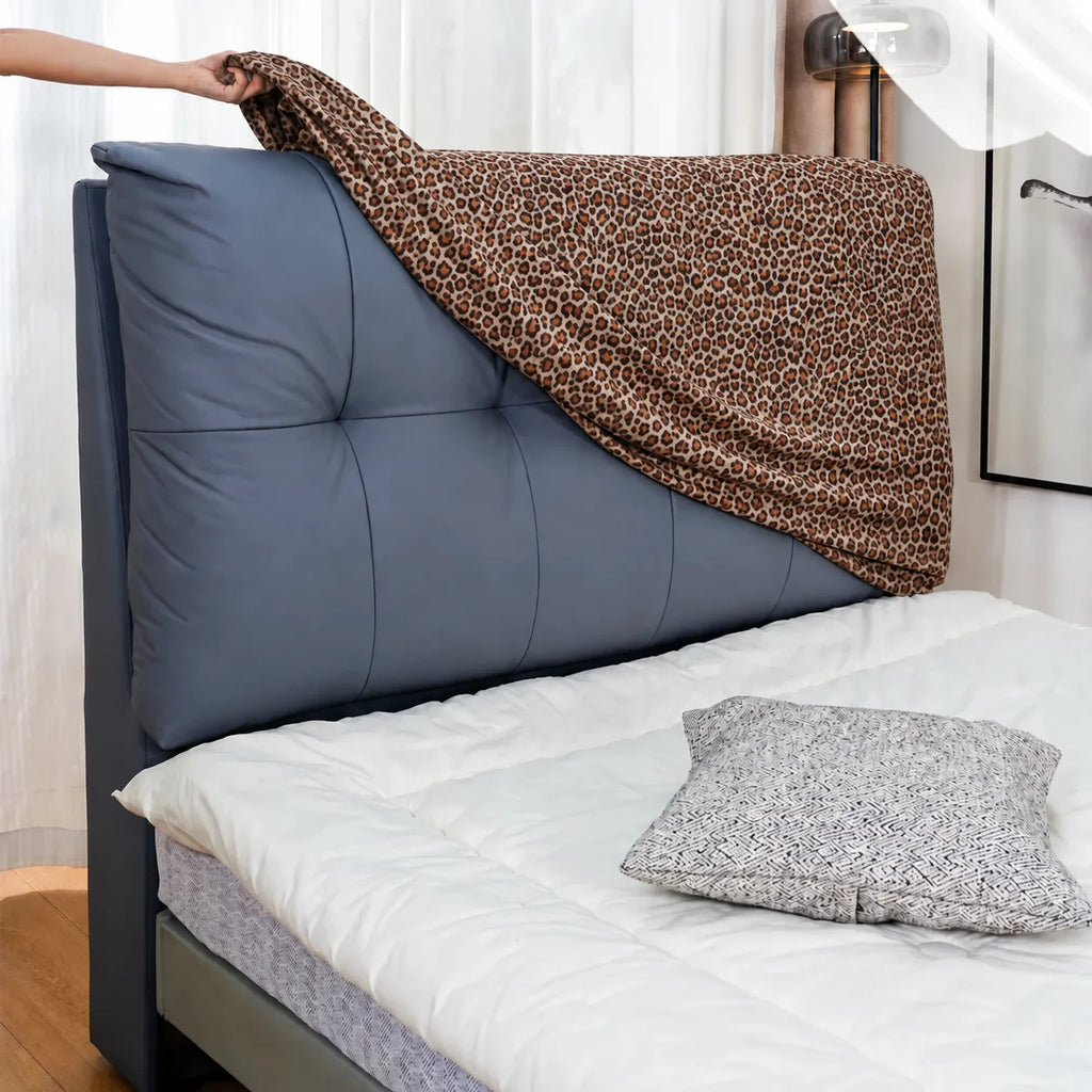 Savanna Leopard · Stretch-Fit Bed Headboard Cover