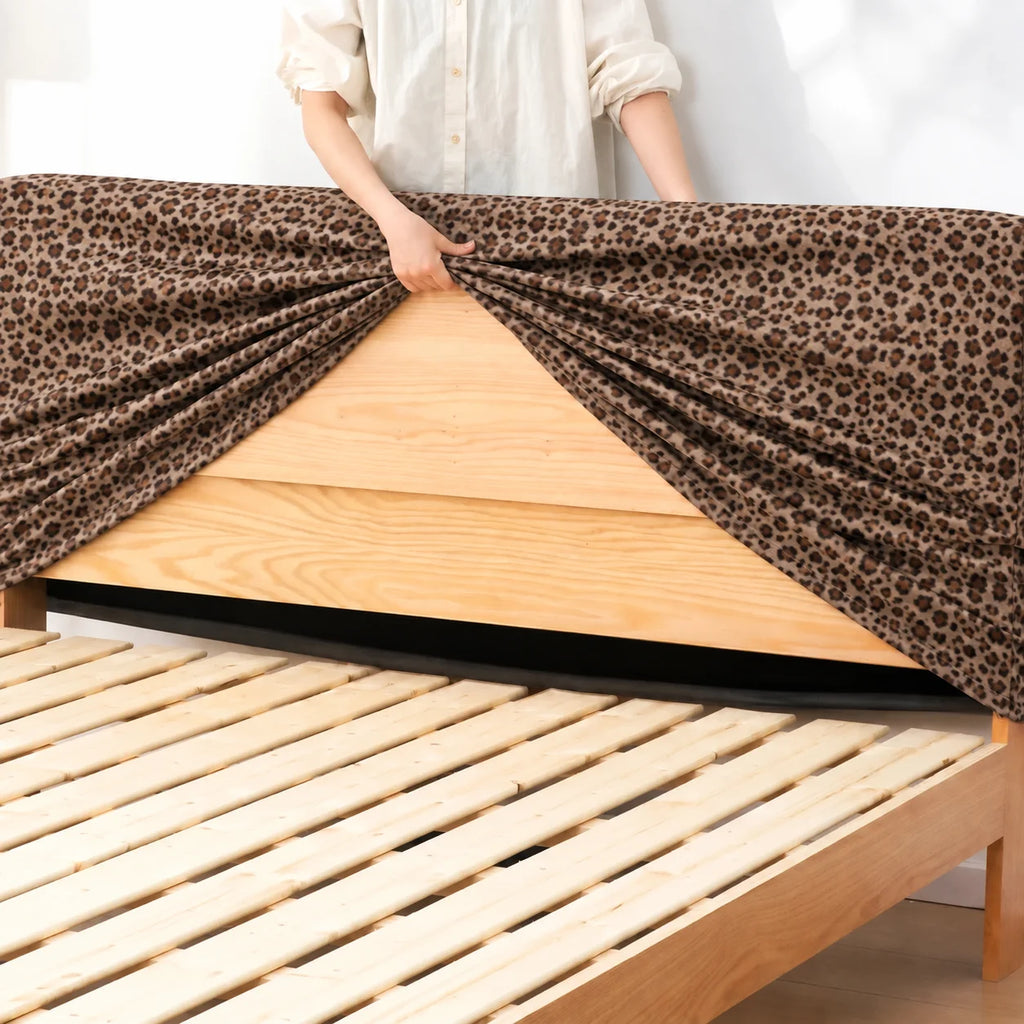 Savanna Leopard · Stretch-Fit Bed Headboard Cover